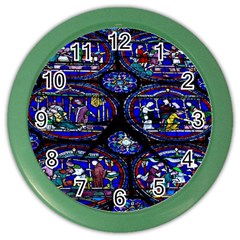 Church Window Canterbury Color Wall Clock by Wegoenart