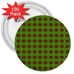 Christmas Paper Wrapping Patterns 3  Buttons (100 Pack)  by Wegoenart