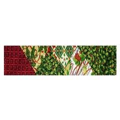 Christmas Quilt Background Satin Scarf (oblong)