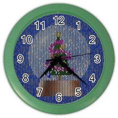 Christmas  Snow Color Wall Clock by Wegoenart