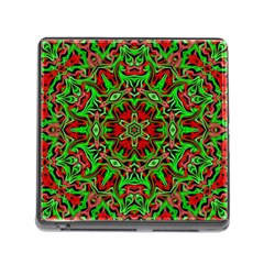 Christmas Kaleidoscope Pattern Memory Card Reader (square 5 Slot) by Wegoenart