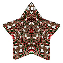 Christmas Kaleidoscope Star Ornament (two Sides) by Wegoenart