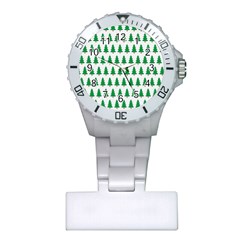 Christmas Background Christmas Tree Plastic Nurses Watch by Wegoenart