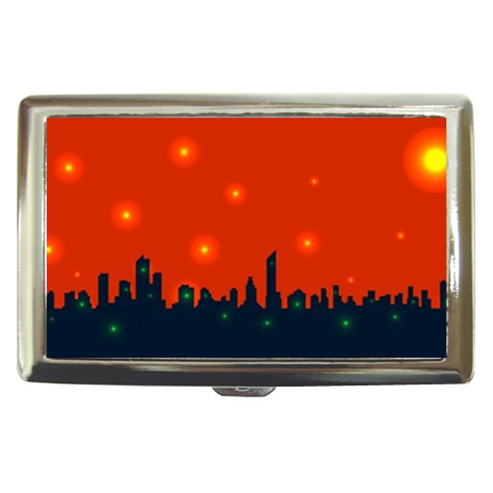 City Light Night Lights Evening Cigarette Money Case