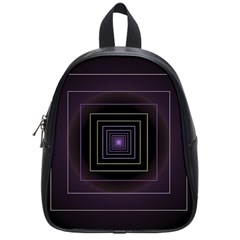 Fractal Square Modern Purple School Bag (small) by Wegoenart