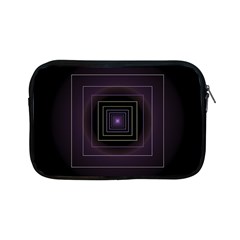 Fractal Square Modern Purple Apple Ipad Mini Zipper Cases by Wegoenart