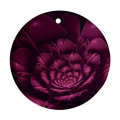 Fractal Blossom Flower Bloom Ornament (round)