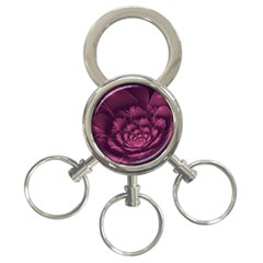 Fractal Blossom Flower Bloom 3-ring Key Chains by Wegoenart