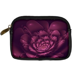 Fractal Blossom Flower Bloom Digital Camera Leather Case by Wegoenart