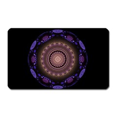 Fractal Neon Blue Energy Fantasy Magnet (rectangular) by Wegoenart