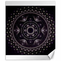 Fractal Mandala Circles Purple Canvas 20  X 24 