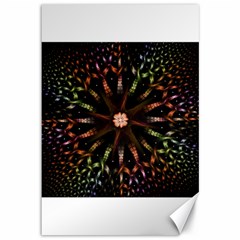 Fractal Colorful Pattern Texture Canvas 12  X 18  by Wegoenart