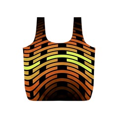 Fractal Orange Texture Waves Full Print Recycle Bag (s) by Wegoenart