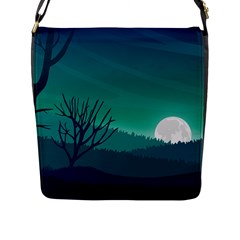 Landscape Wallpaper Background Flap Closure Messenger Bag (l) by Wegoenart