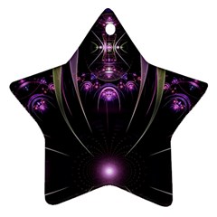 Fractal Purple Elements Violet Ornament (Star)