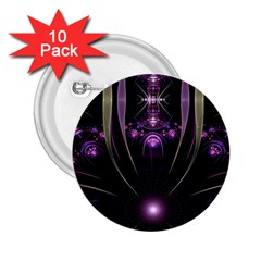 Fractal Purple Elements Violet 2.25  Buttons (10 pack) 