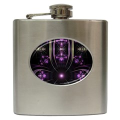 Fractal Purple Elements Violet Hip Flask (6 oz)