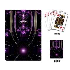 Fractal Purple Elements Violet Playing Cards Single Design