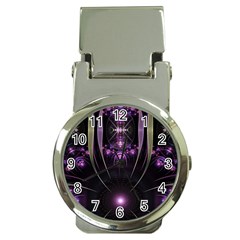 Fractal Purple Elements Violet Money Clip Watches