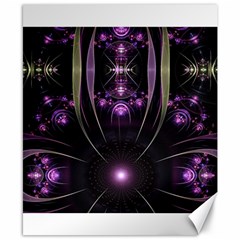 Fractal Purple Elements Violet Canvas 8  x 10 