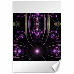 Fractal Purple Elements Violet Canvas 24  x 36 