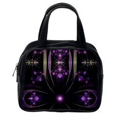 Fractal Purple Elements Violet Classic Handbag (one Side)