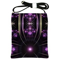 Fractal Purple Elements Violet Shoulder Sling Bag