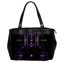 Fractal Purple Elements Violet Oversize Office Handbag