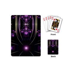 Fractal Purple Elements Violet Playing Cards (Mini)