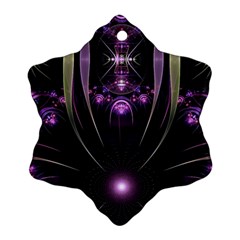 Fractal Purple Elements Violet Ornament (Snowflake)