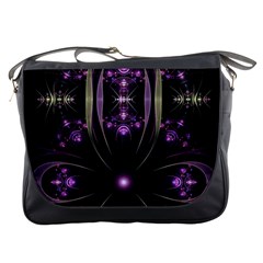 Fractal Purple Elements Violet Messenger Bag