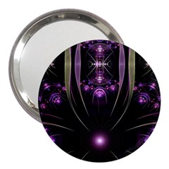 Fractal Purple Elements Violet 3  Handbag Mirrors