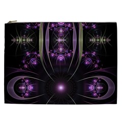 Fractal Purple Elements Violet Cosmetic Bag (XXL)