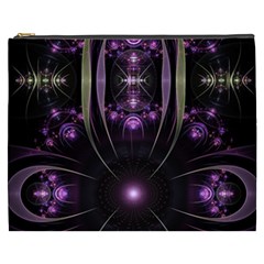 Fractal Purple Elements Violet Cosmetic Bag (XXXL)
