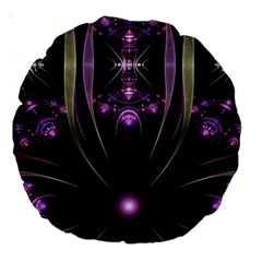 Fractal Purple Elements Violet Large 18  Premium Round Cushions