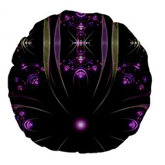 Fractal Purple Elements Violet Large 18  Premium Flano Round Cushions