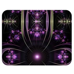 Fractal Purple Elements Violet Double Sided Flano Blanket (Medium) 