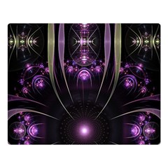 Fractal Purple Elements Violet Double Sided Flano Blanket (Large) 