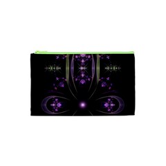 Fractal Purple Elements Violet Cosmetic Bag (xs) by Wegoenart