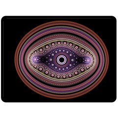 Fractal Pink Eye Fantasy Pattern Fleece Blanket (large)  by Wegoenart