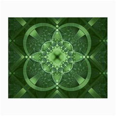 Fractal Green St Patrick S Day Small Glasses Cloth (2-side) by Wegoenart