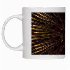 Fractal Golden Spiral Geometry White Mugs by Wegoenart