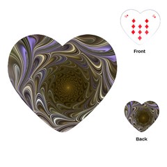 Fractal Waves Whirls Modern Playing Cards (heart) by Wegoenart