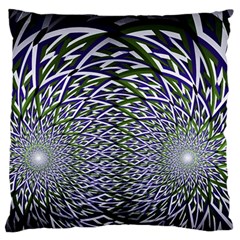 Fractal Mirror Flowers Large Flano Cushion Case (two Sides) by Wegoenart