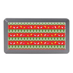 Christmas Papers Red And Green Memory Card Reader (mini) by Wegoenart