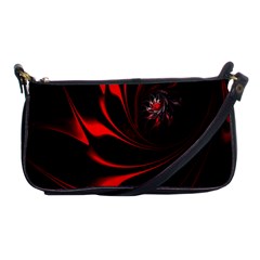 Abstract Curve Dark Flame Pattern Shoulder Clutch Bag by Wegoenart