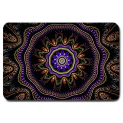 Fractal Vintage Colorful Decorative Large Doormat  by Wegoenart