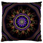 Fractal Vintage Colorful Decorative Large Flano Cushion Case (Two Sides) Front