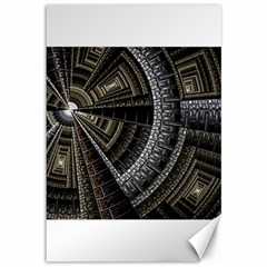 Fractal Circle Circular Geometry Canvas 12  X 18 