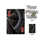 Fractal Circle Circular Geometry Playing Cards 54 (Mini) Front - Heart4